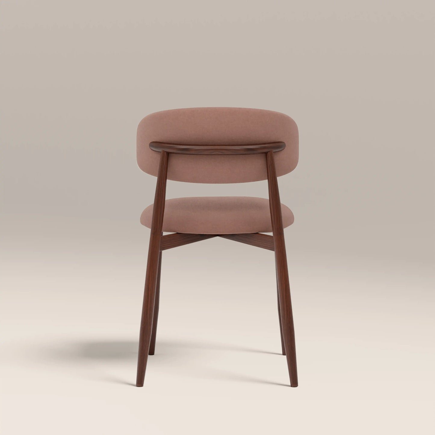 Halston Dining Chair Blush Pink & Walnut