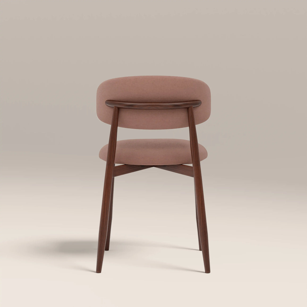 Halston Dining Chair Blush Pink & Walnut