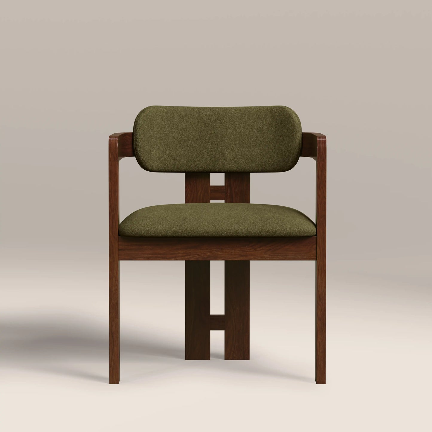Hallie Wooden Carver Dining Chair Moss Green
