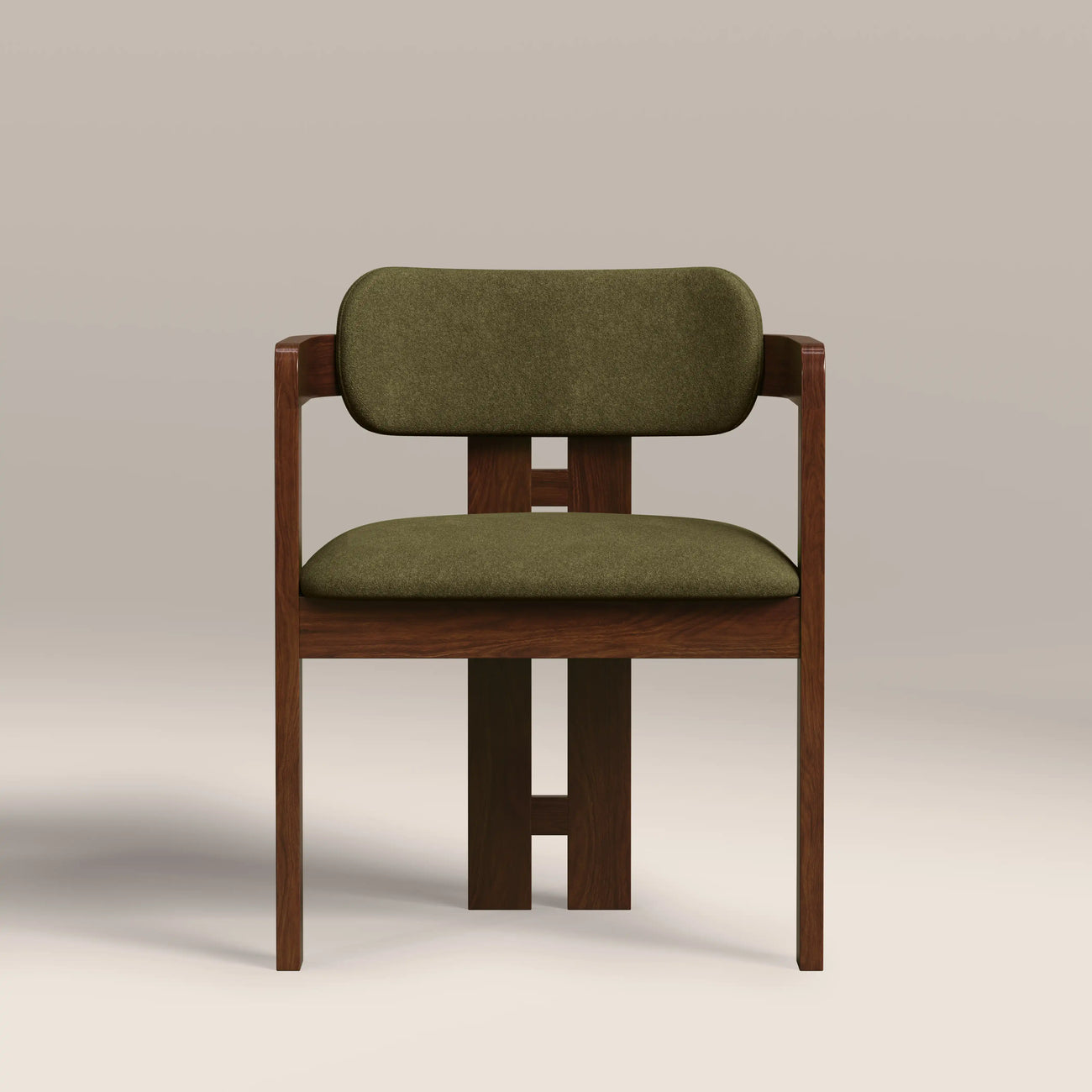 Hallie Wooden Carver Dining Chair Moss Green