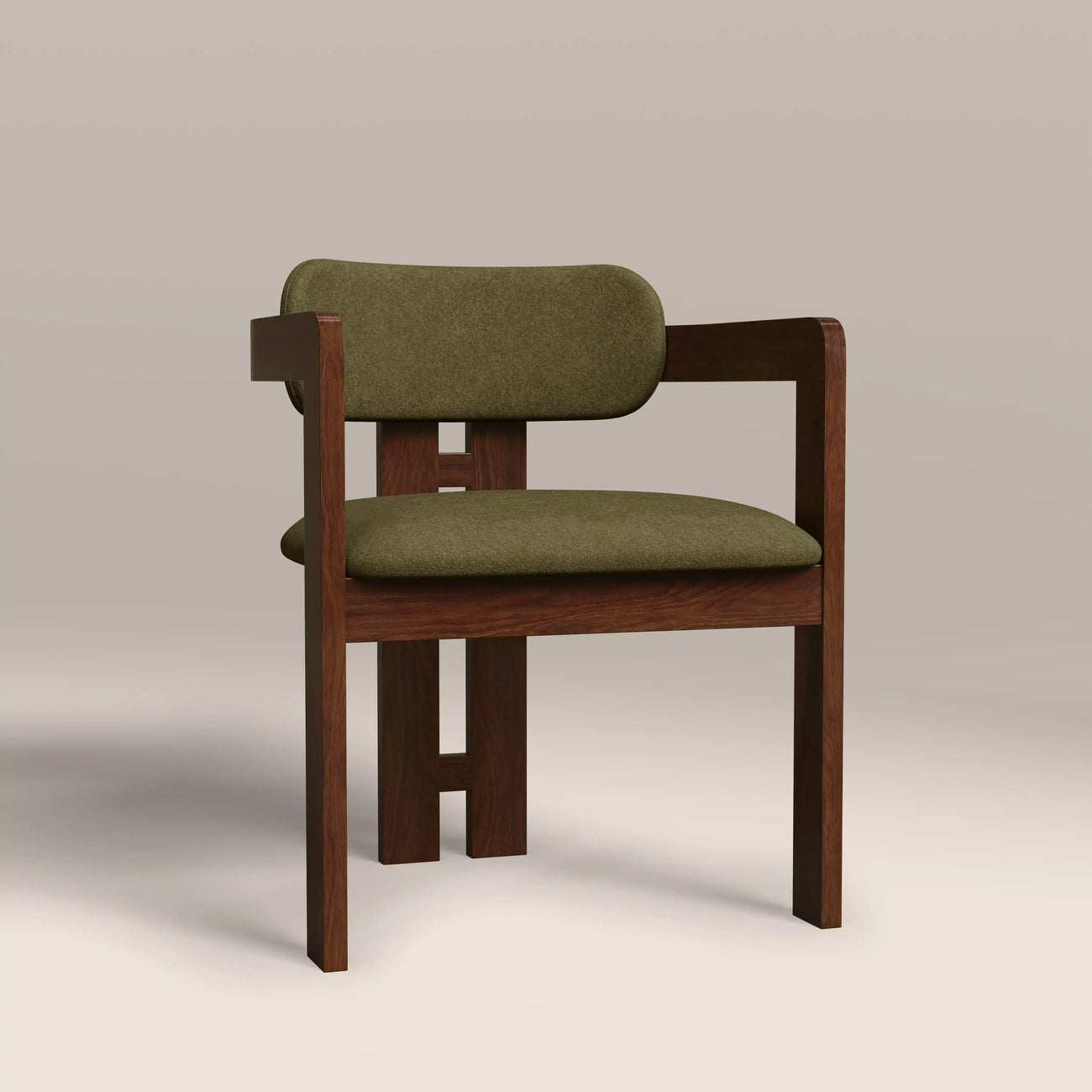 Hallie Wooden Carver Dining Chair Moss Green