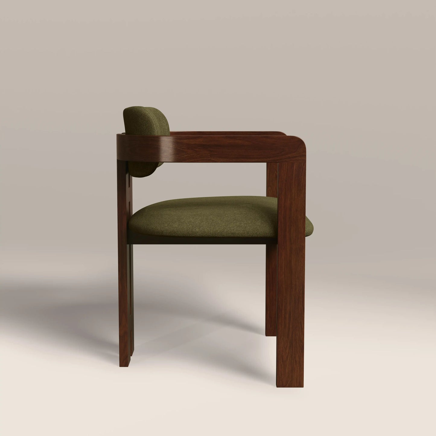 Hallie Wooden Carver Dining Chair Moss Green