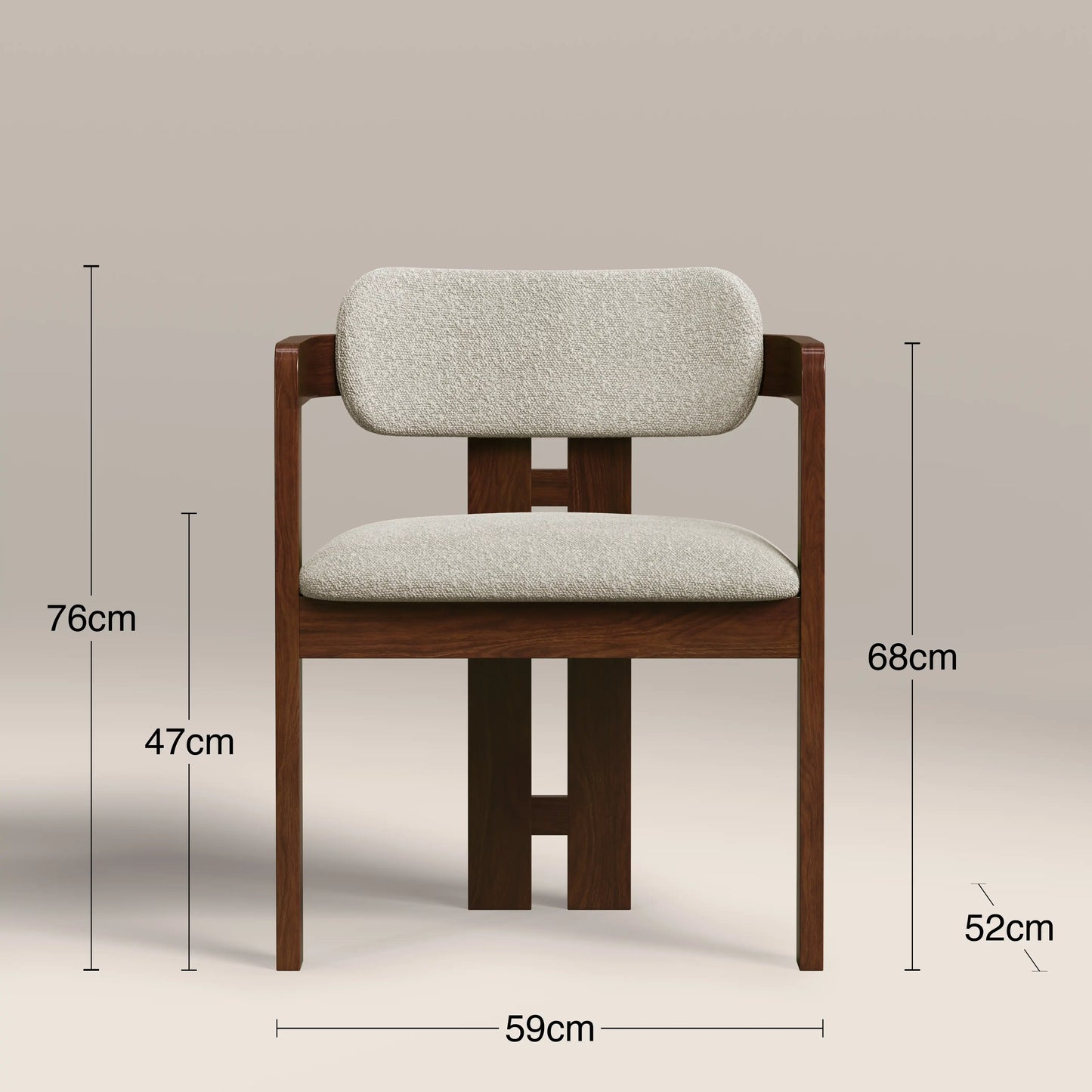Halston Dining Chair Speckled Stone