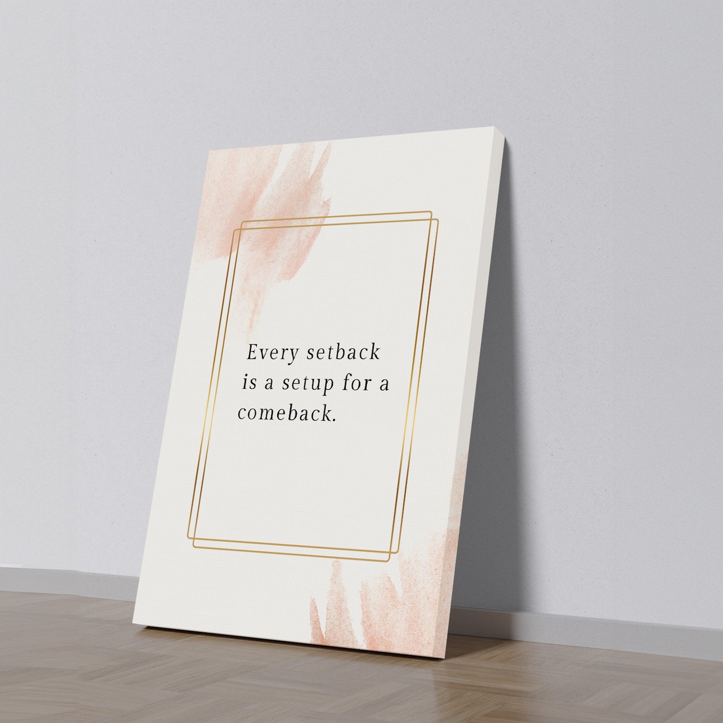 Empowering Comeback Canvas Wall Art Motivation Inspirational Quotes Printed Wall Painting