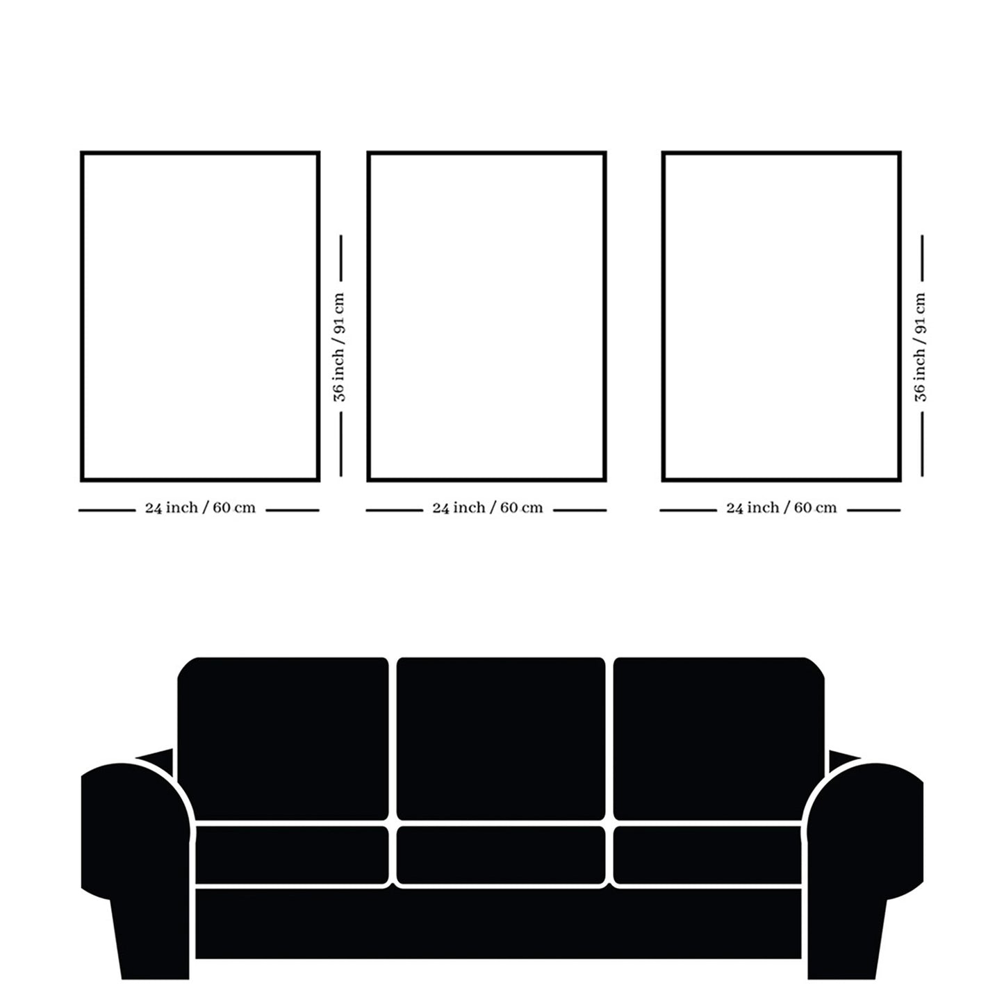 Delicate White Flower Canvas Series Set of 3 Printed Wall Painting