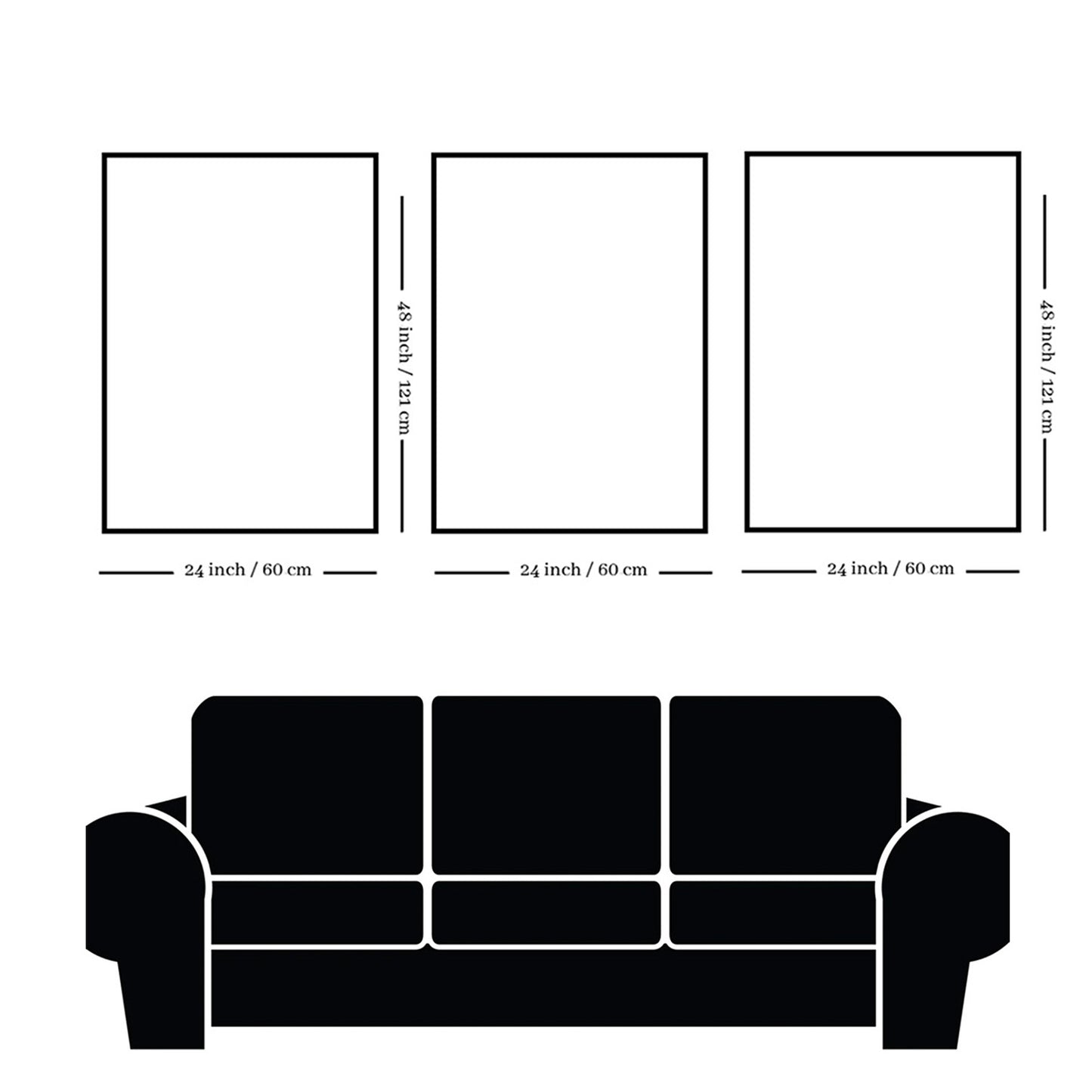 Delicate White Flower Canvas Series Set of 3 Printed Wall Painting