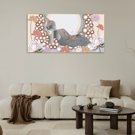 Buddha in sleeping Position Care Canvas Wall Painting