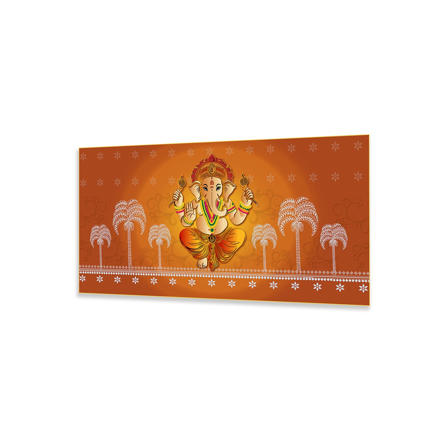 Radiant Lord Ganesha Care Canvas Wall Painting