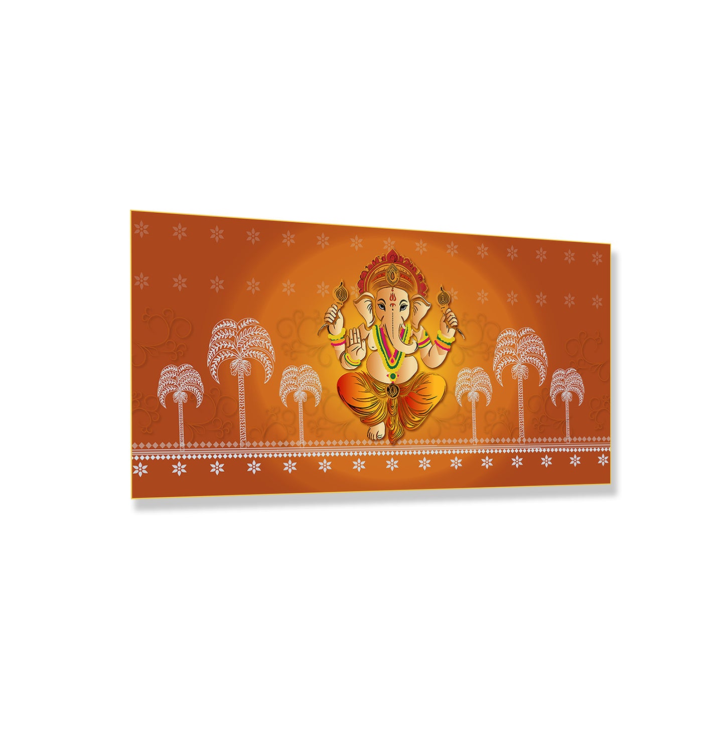 Radiant Lord Ganesha Care Canvas Wall Painting