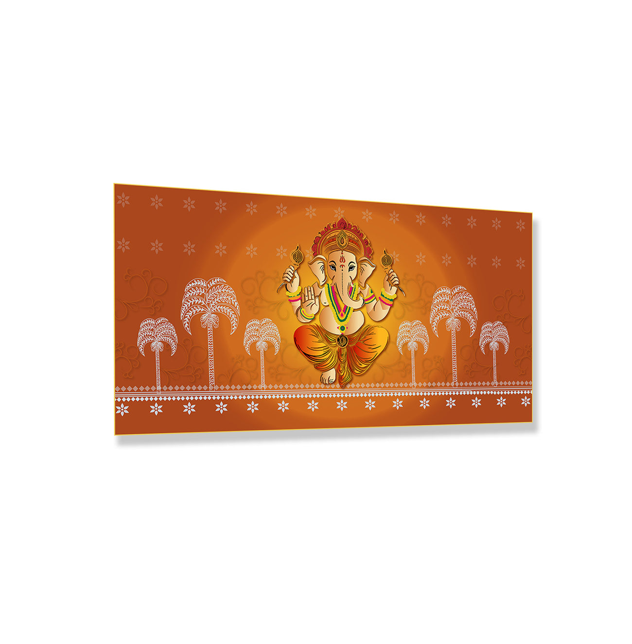 Radiant Lord Ganesha Care Canvas Wall Painting