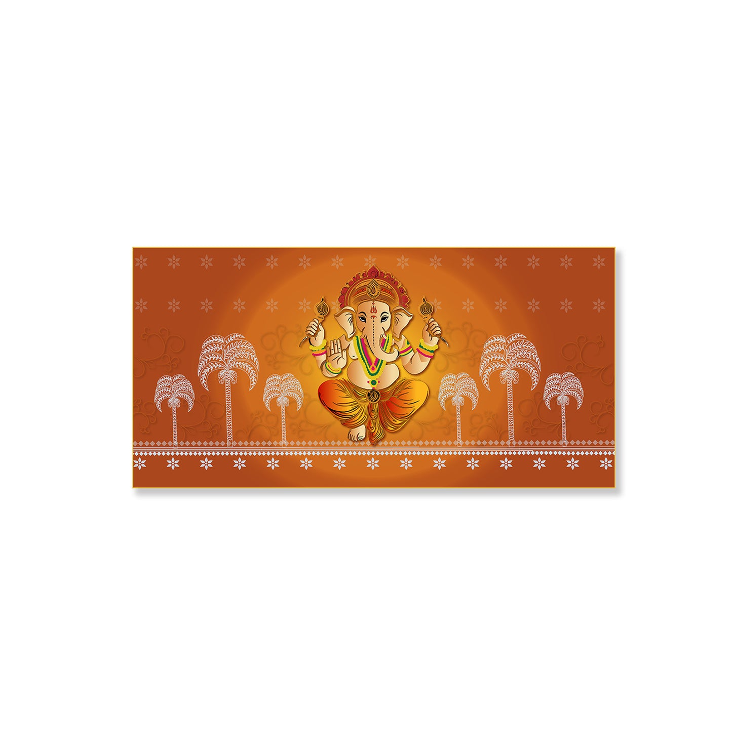 Radiant Lord Ganesha Care Canvas Wall Painting