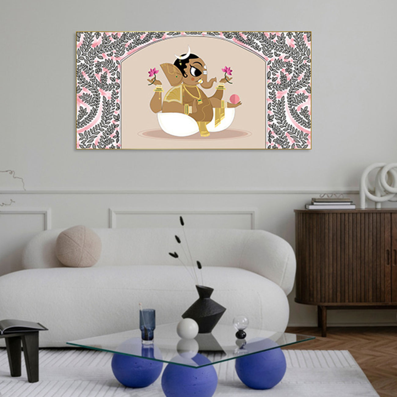 Ganpati in elegance Care Canvas Wall Painting