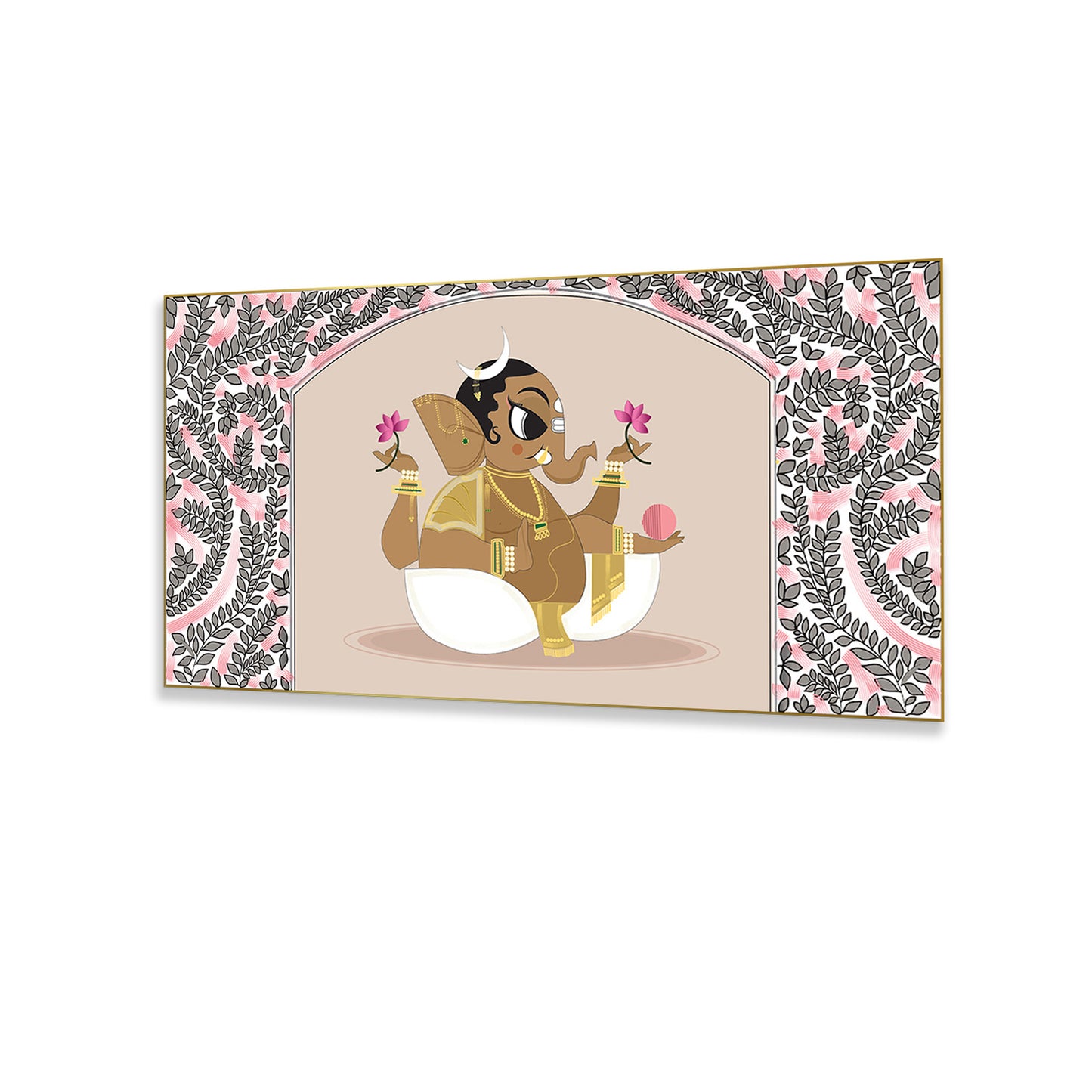 Ganpati in elegance Care Canvas Wall Painting