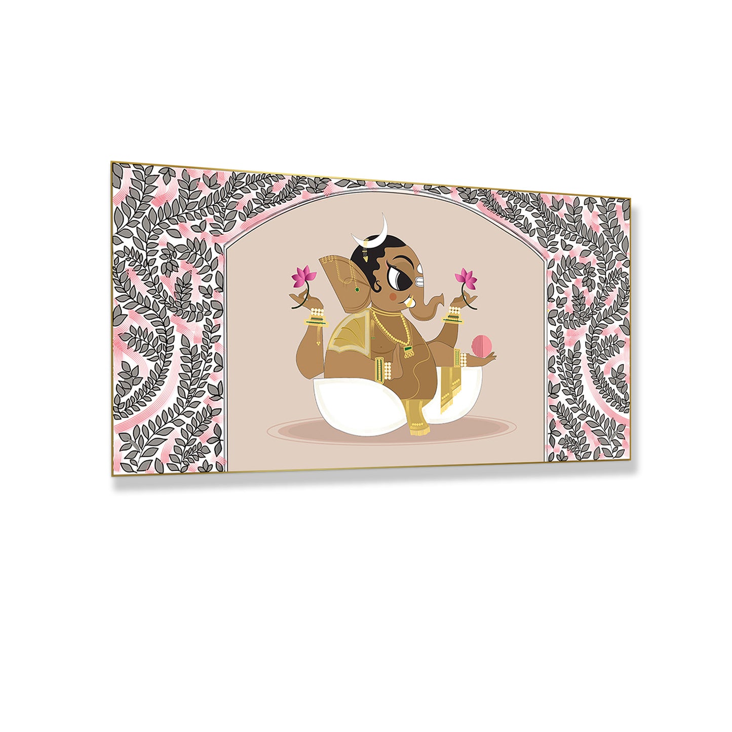 Ganpati in elegance Care Canvas Wall Painting