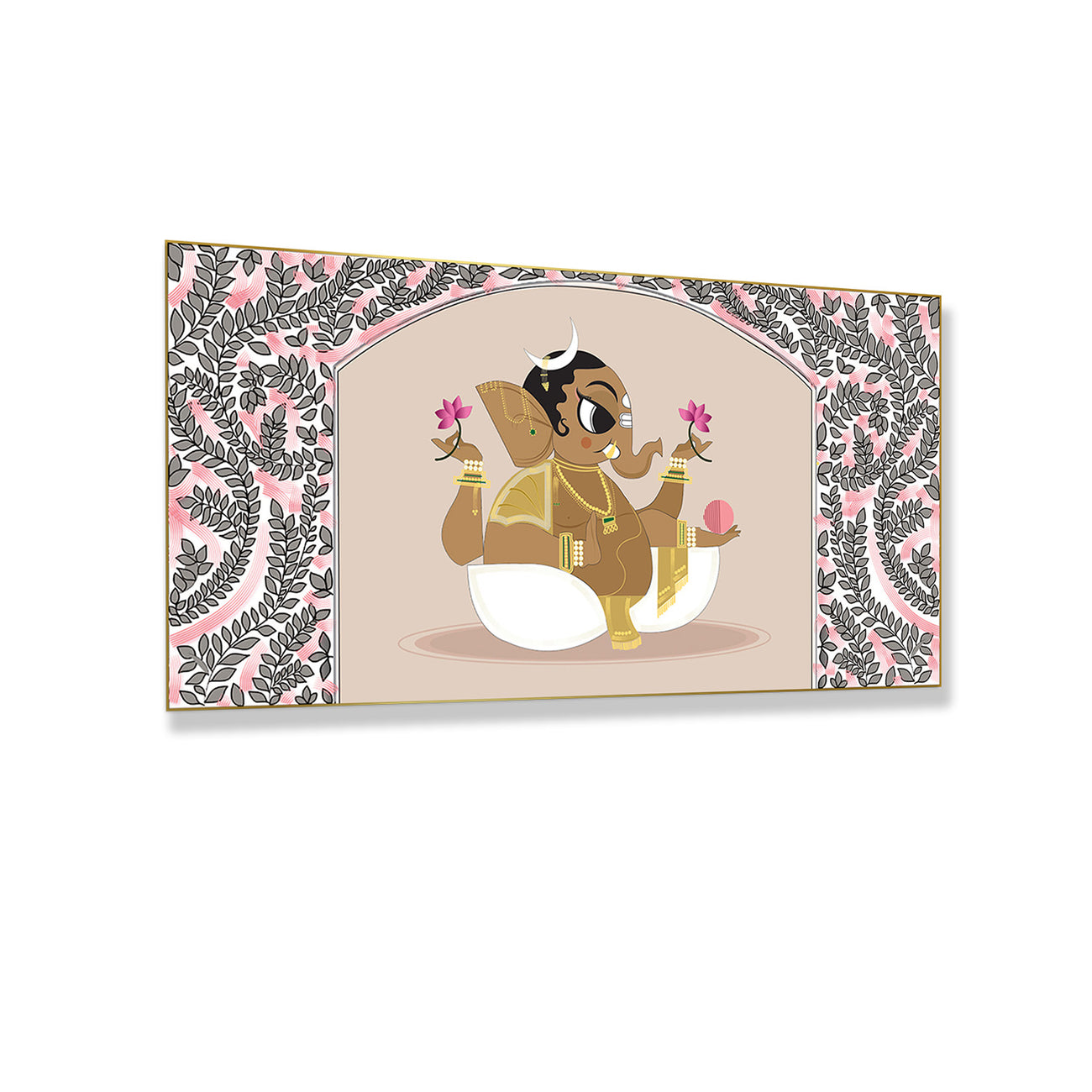 Ganpati in elegance Care Canvas Wall Painting