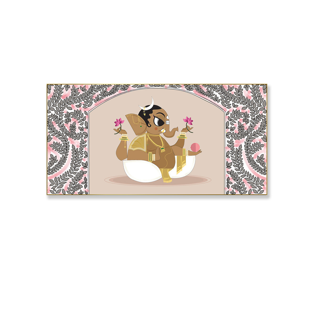 Ganpati in elegance Care Canvas Wall Painting