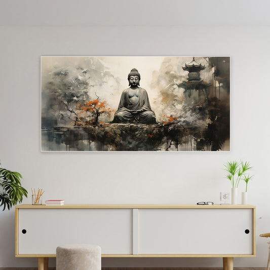 Buddha in Tranquility on Rock