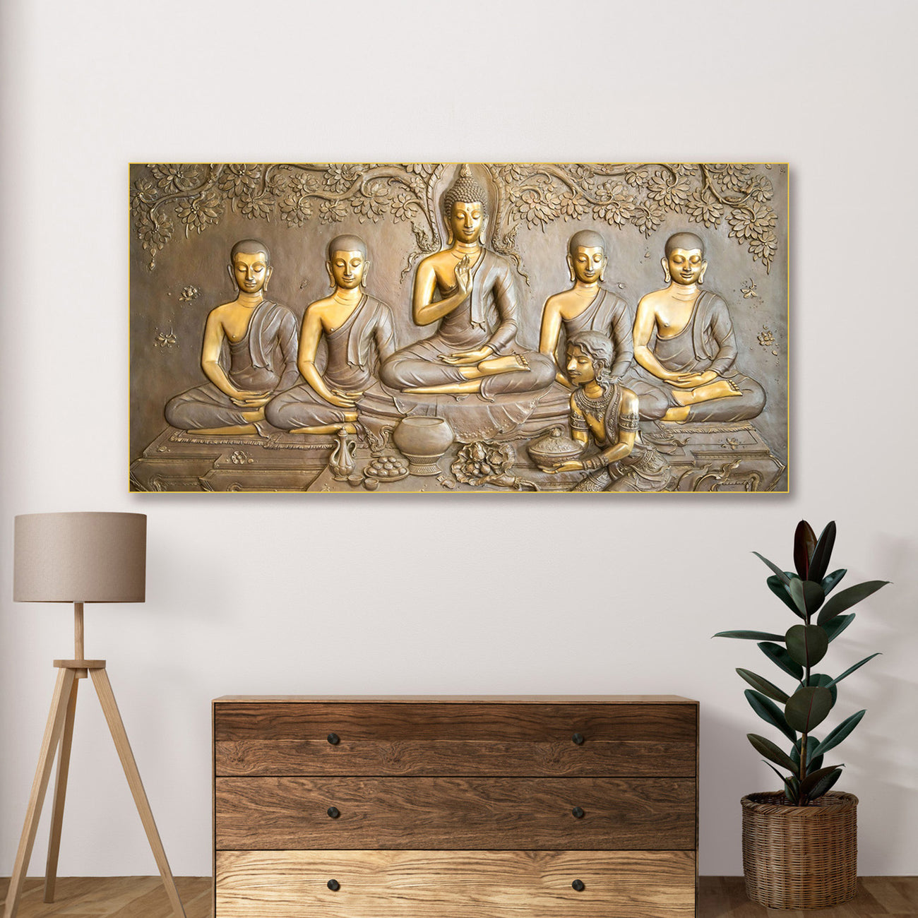 Buddha Painting with Disciples
