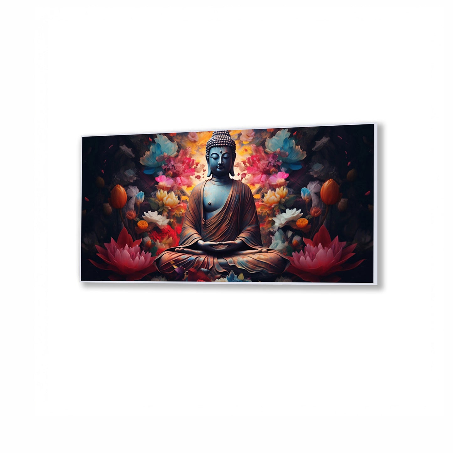 Buddha Surrounded by Lotus Flower