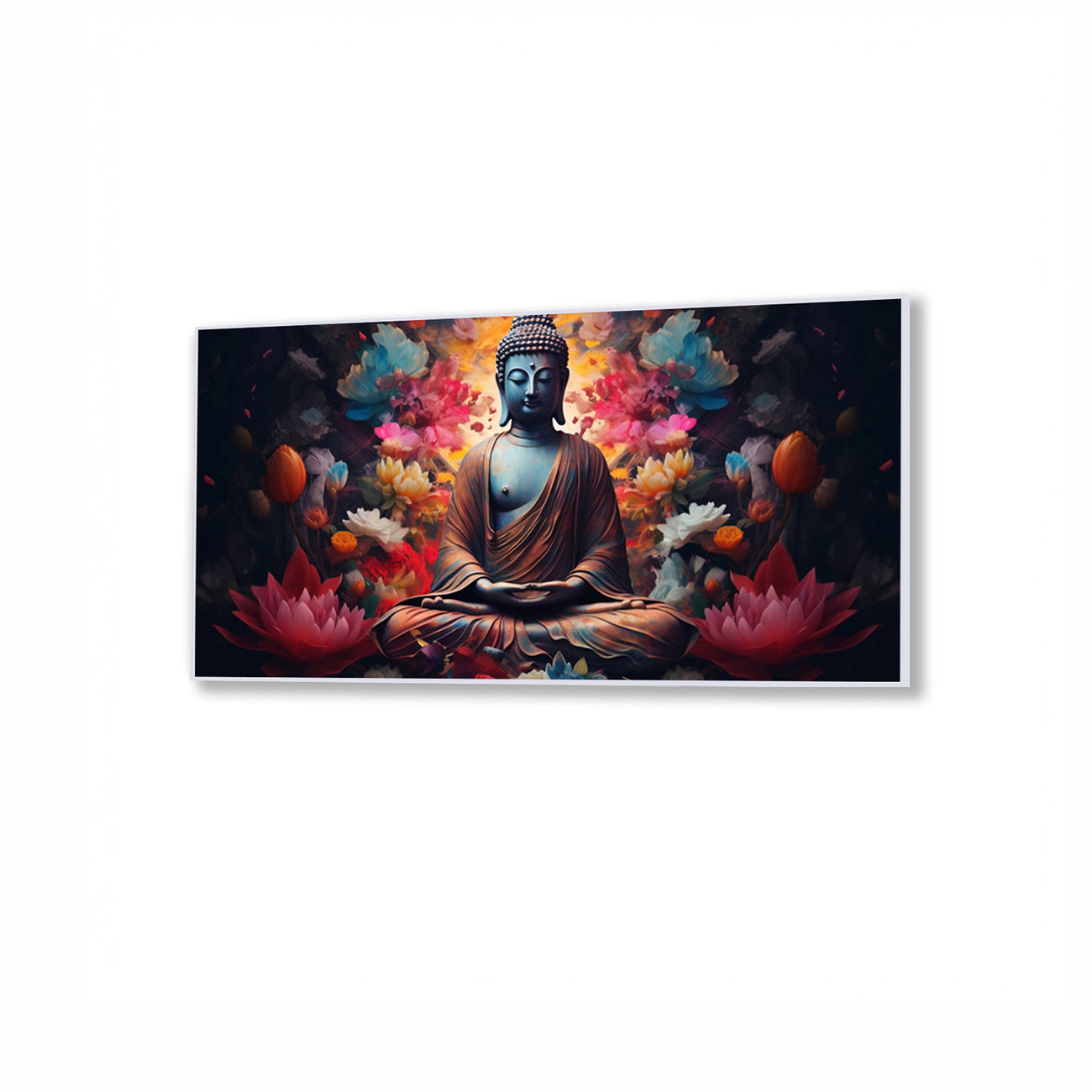 Buddha Surrounded by Lotus Flower