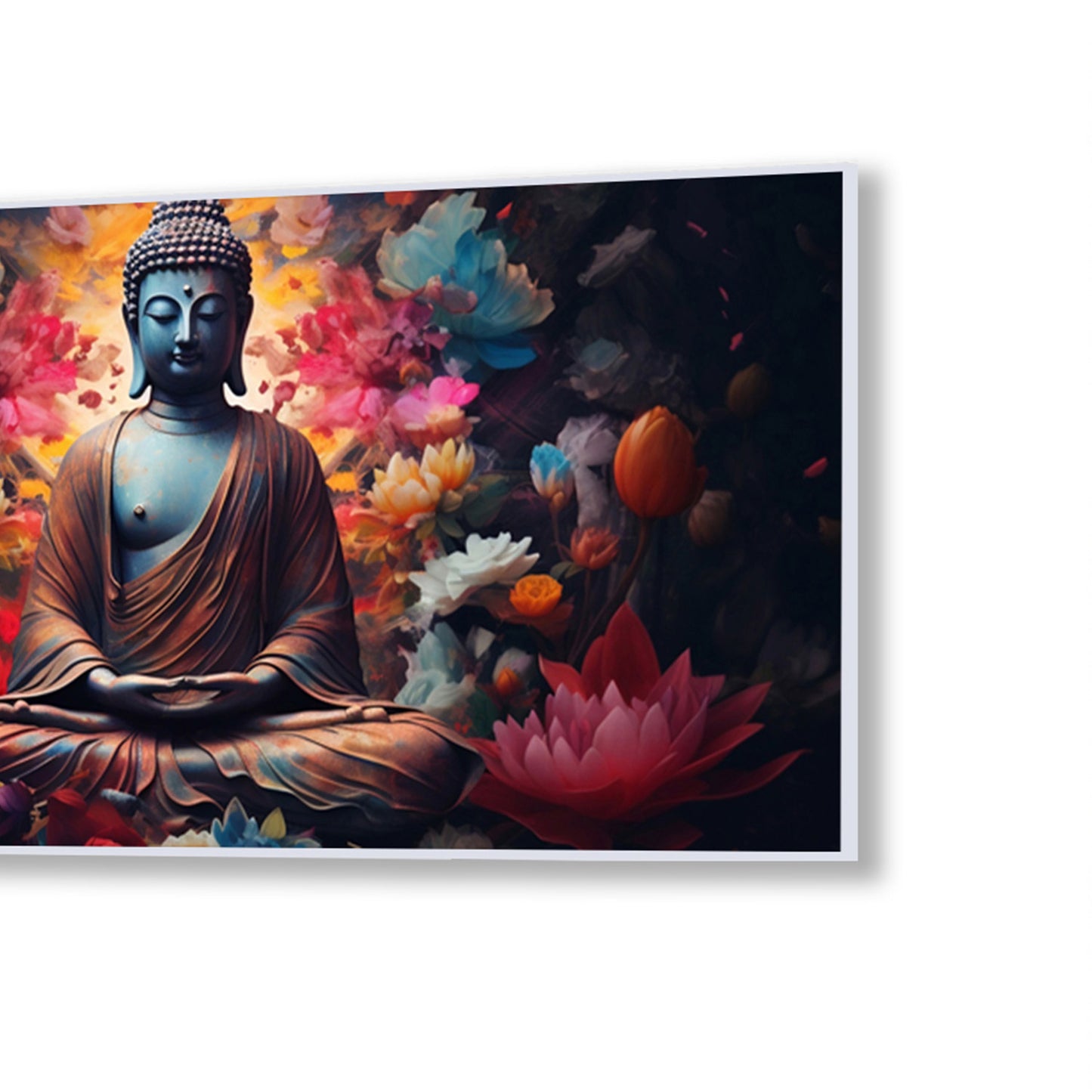Buddha Surrounded by Lotus Flower