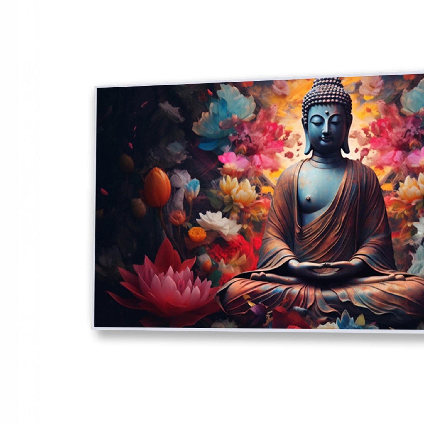 Buddha Surrounded by Lotus Flower