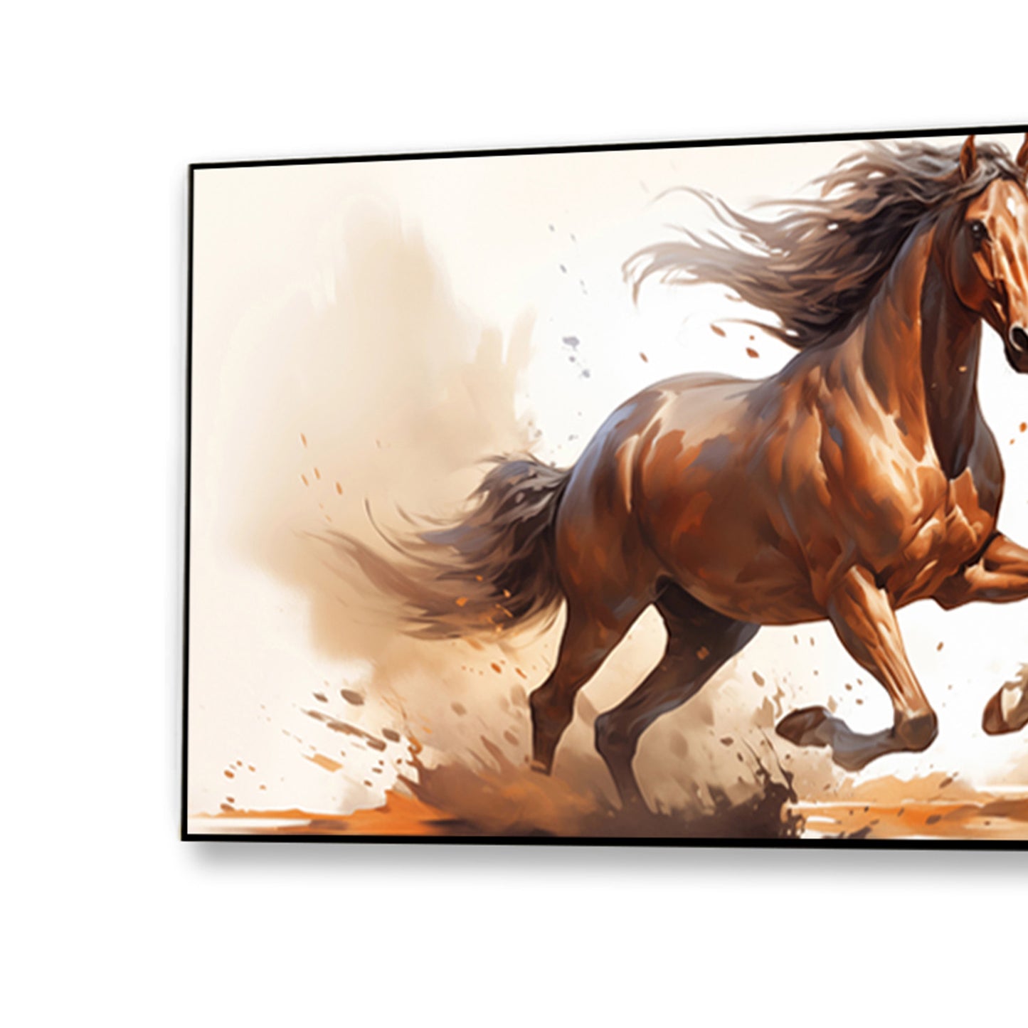 Majestic Horse Galloping Through Dust