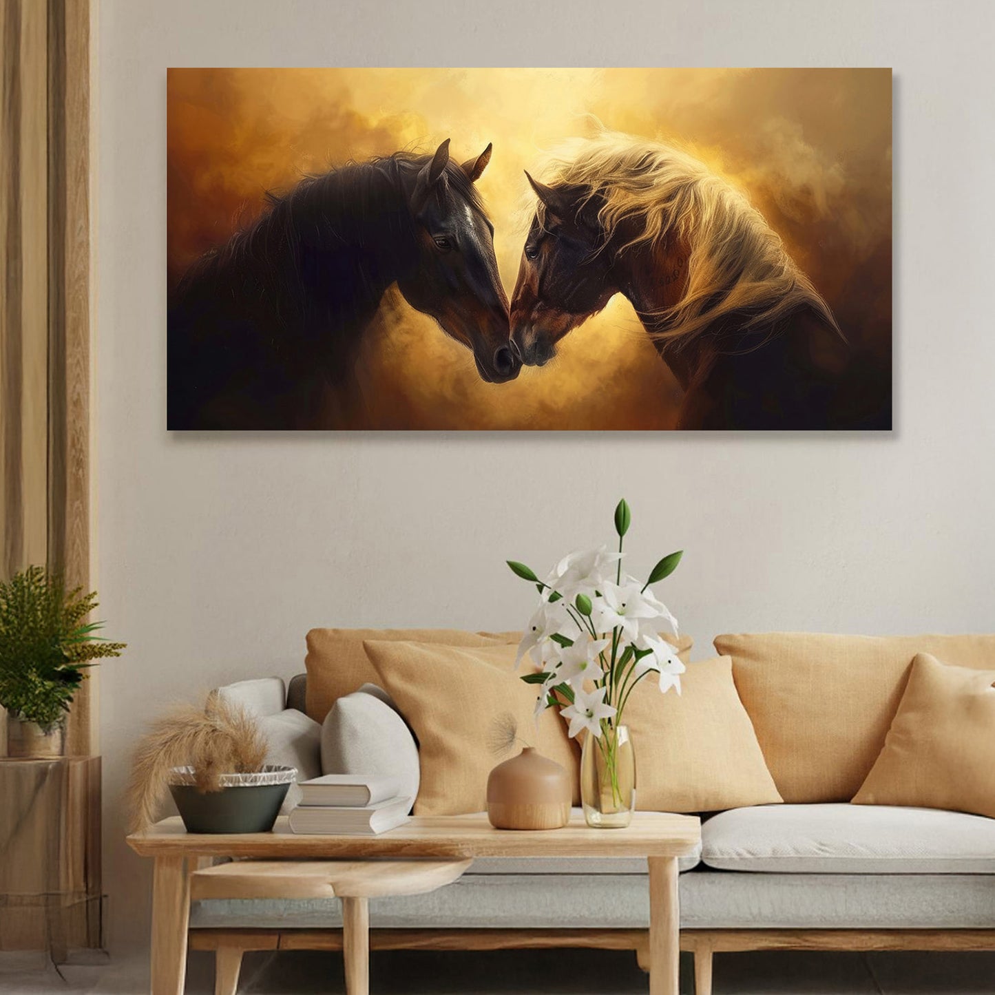 Majestic Equine Encounter in Art