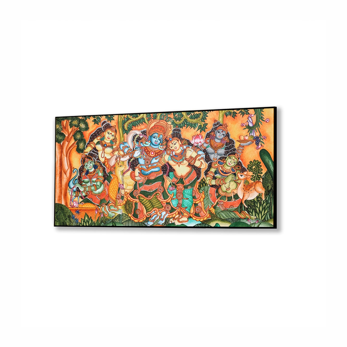 Pattachitra Playfulness of Krishna and Radha