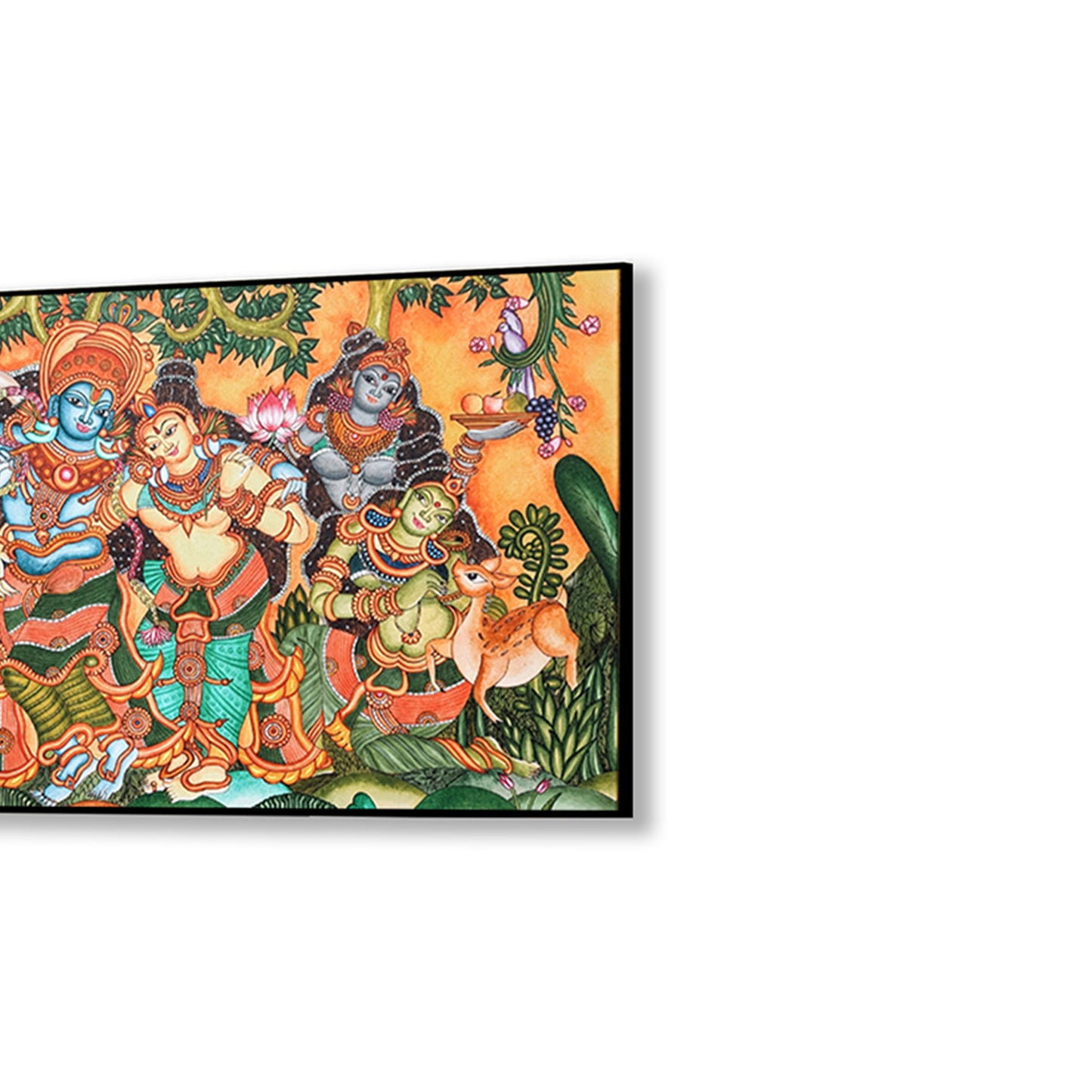 Pattachitra Playfulness of Krishna and Radha
