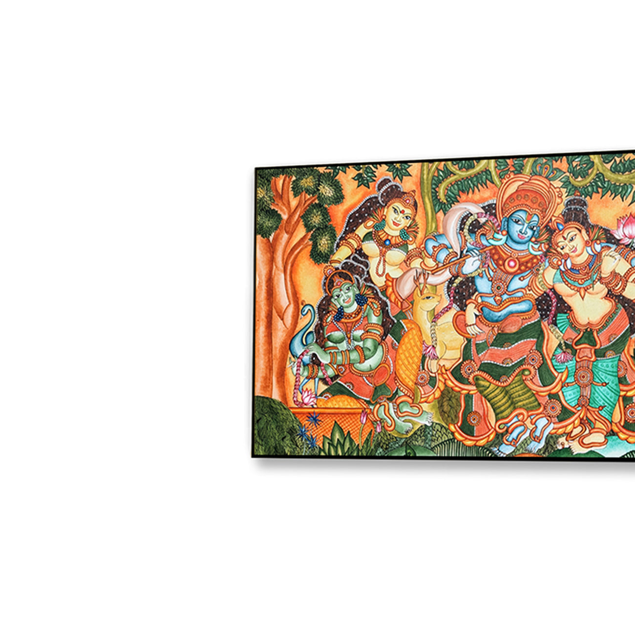 Pattachitra Playfulness of Krishna and Radha