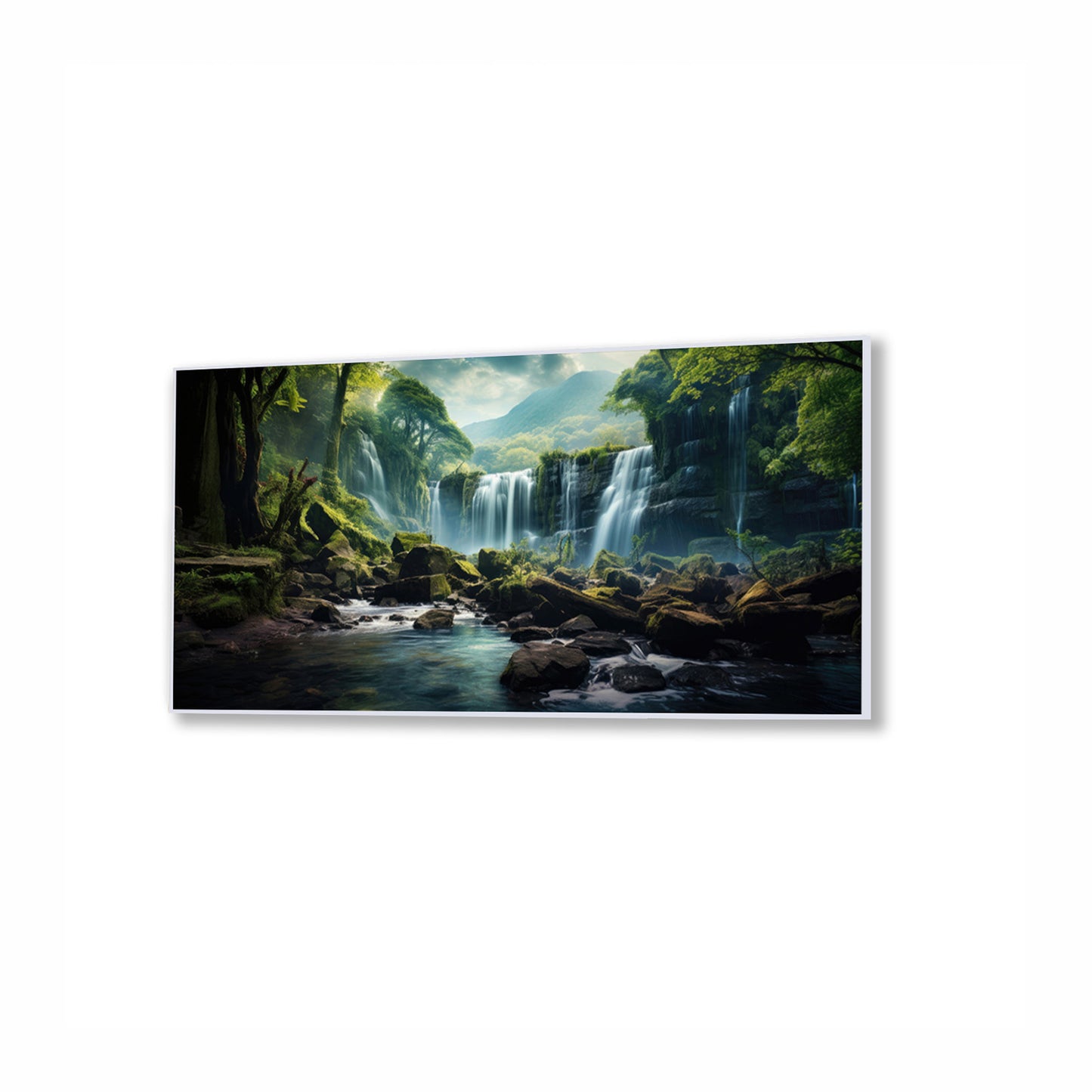 Serene Forest wild Waterfall