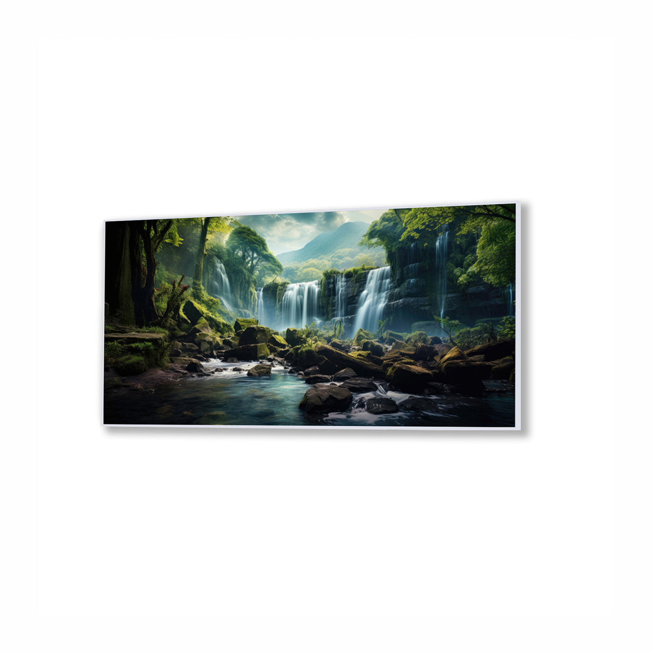 Serene Forest wild Waterfall