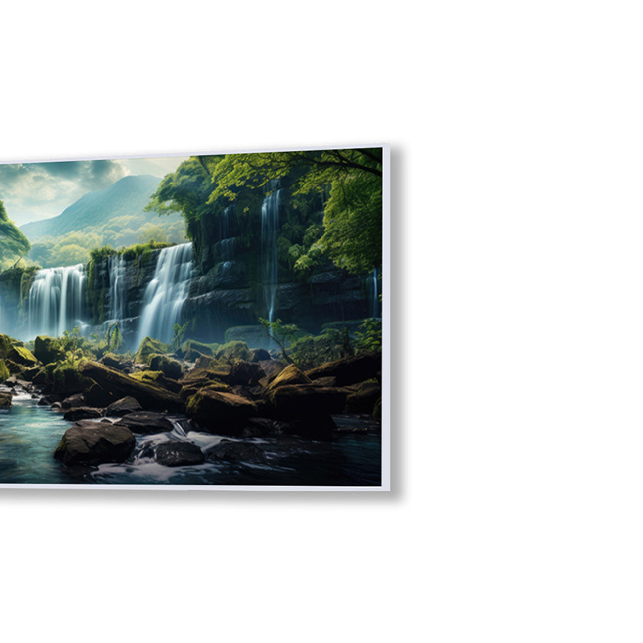 Serene Forest wild Waterfall