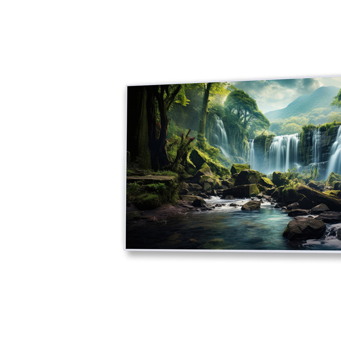 Serene Forest wild Waterfall