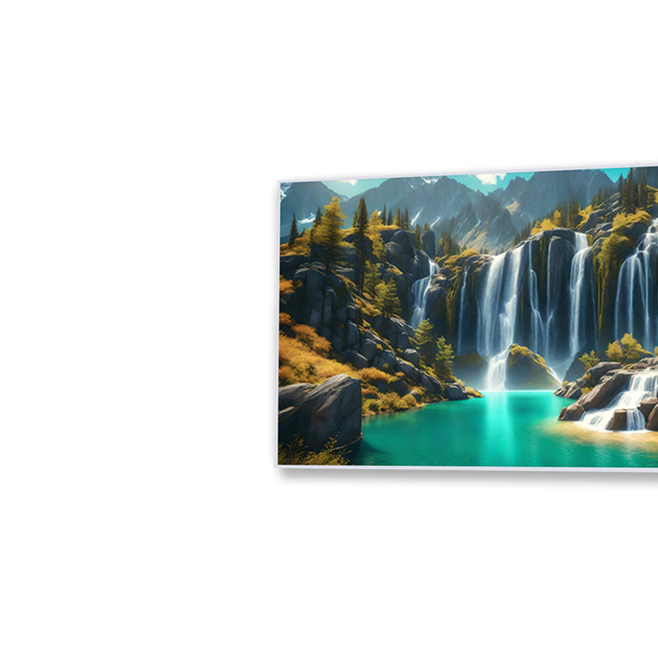 Lush Green Waterfall in Forest