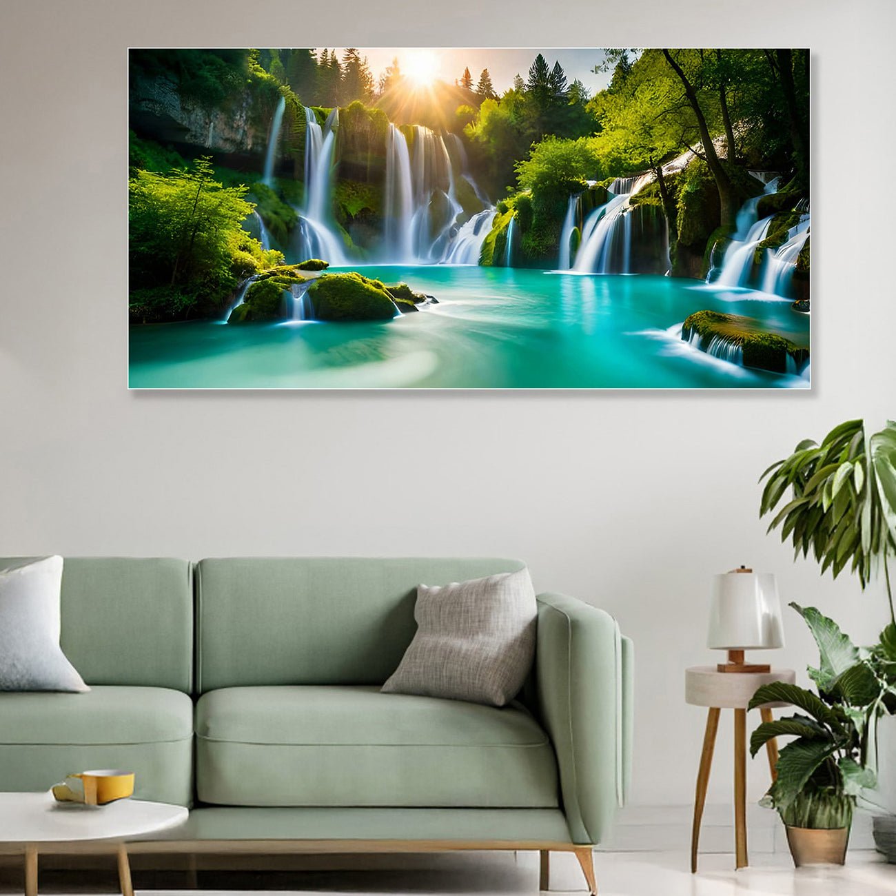 Majestic Waterfall in Plitvice Lake