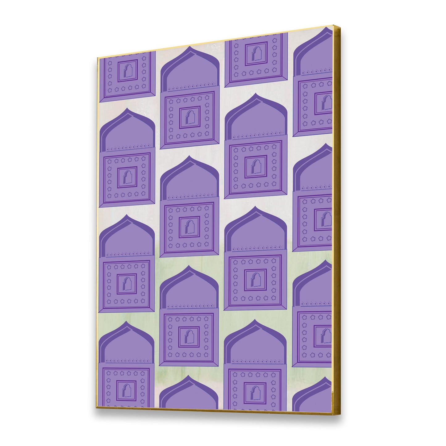 Purple Square Pattern Art Canvas Wall Painting