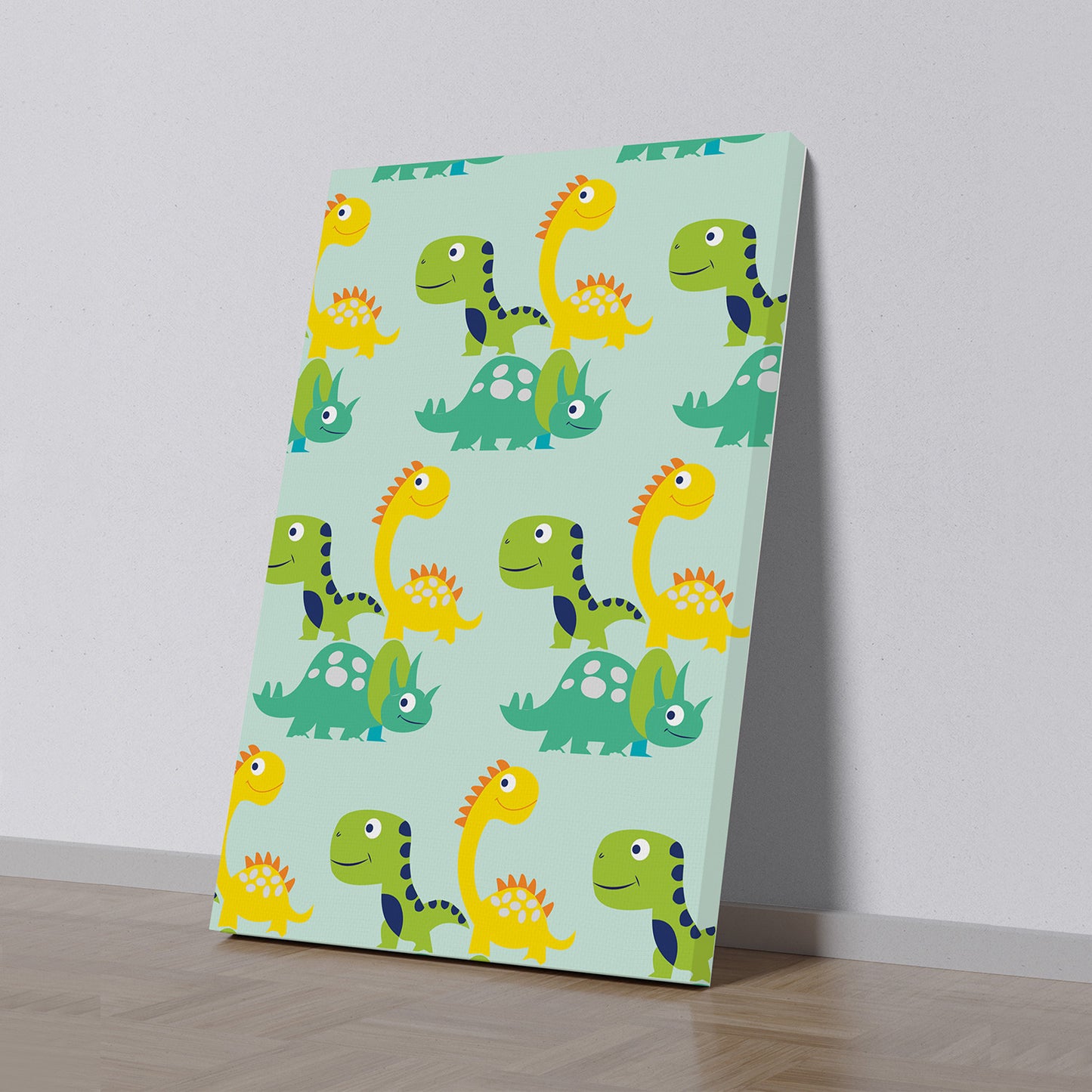 Colorful Dinosaur Pattern Canvas Art Canvas Wall Painting