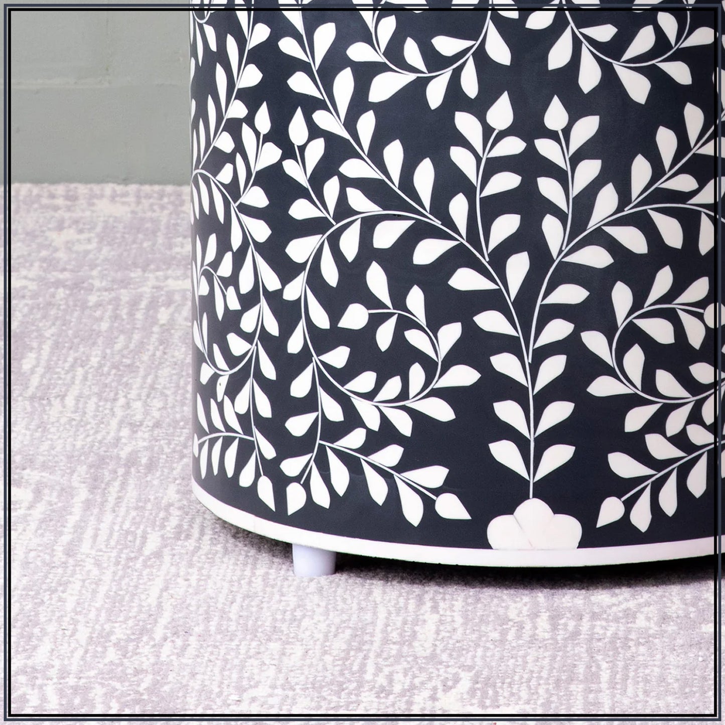 Elegant Bone Inlay Side Table