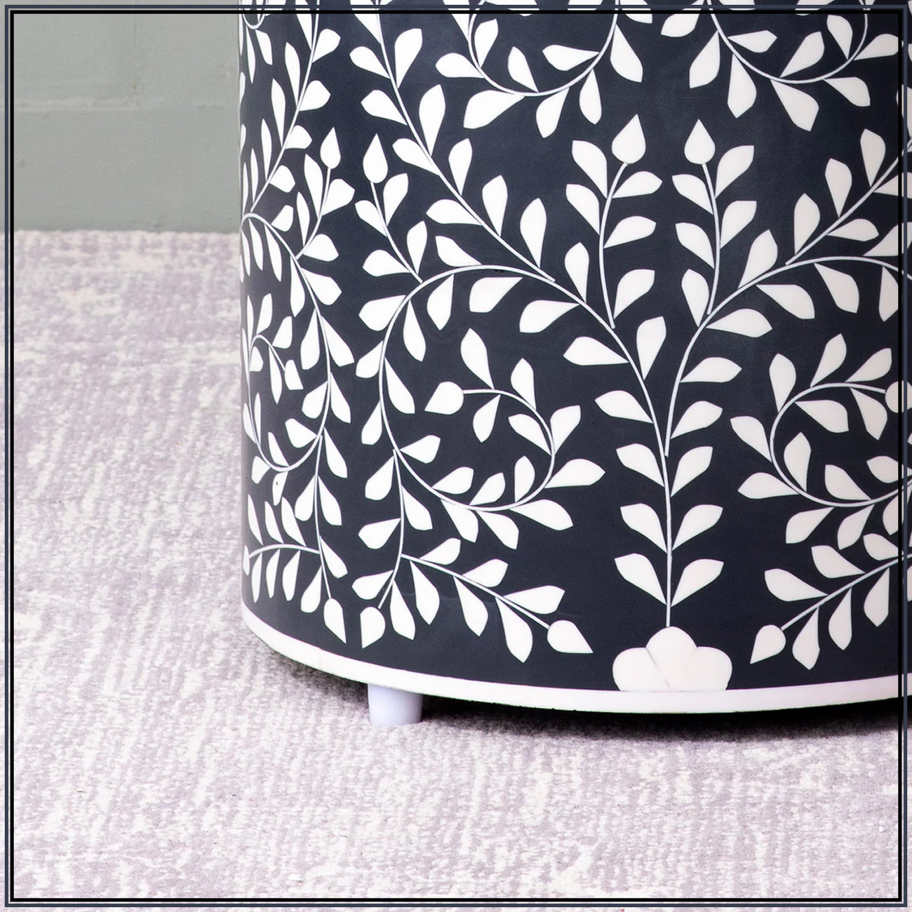 Elegant Bone Inlay Side Table