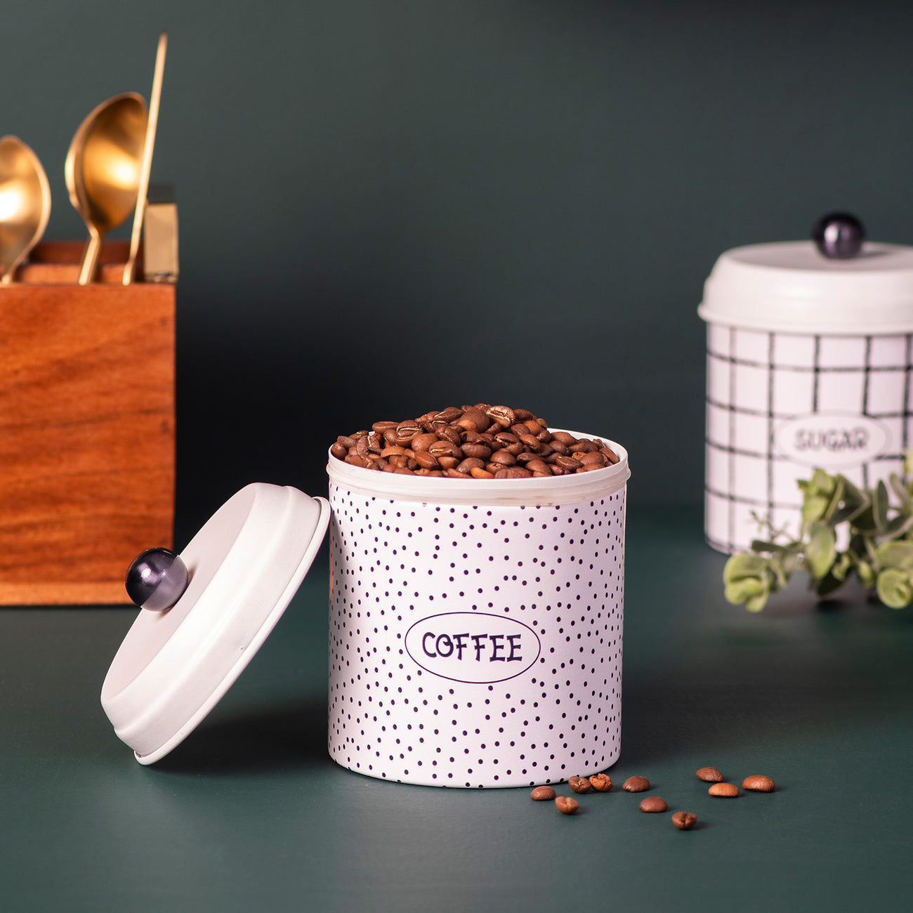 Coffee Sugar Canisters Marble Tea And Coffee Jars Marble Effect