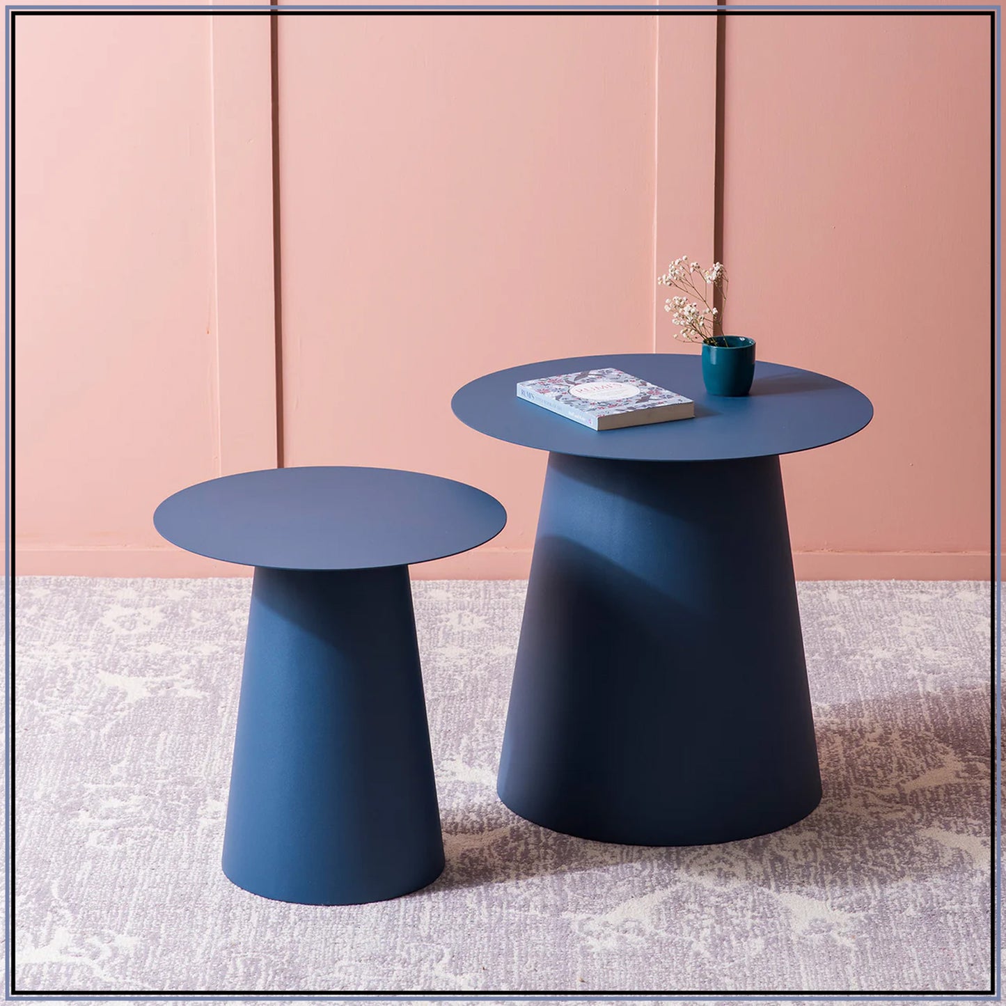 Blue Canyon Metallic End Table Set | Nestroots