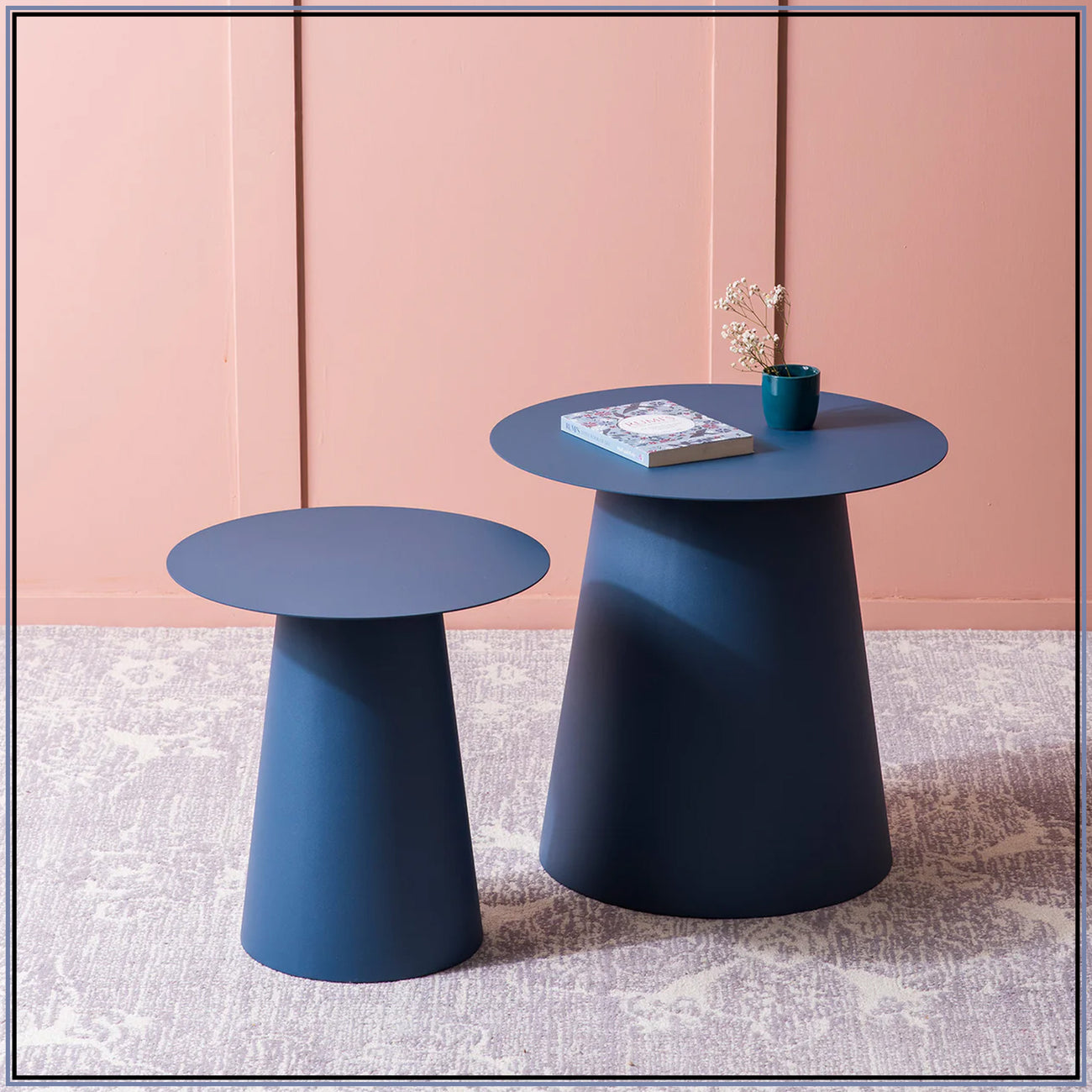Blue Canyon Metallic End Table Set | Nestroots