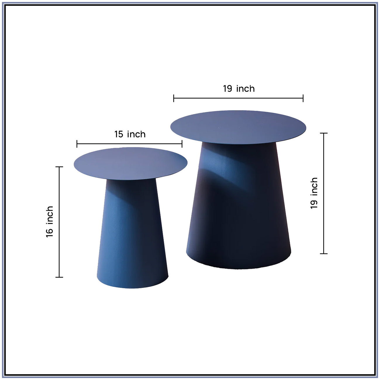 Blue Canyon Metallic End Table Set | Nestroots