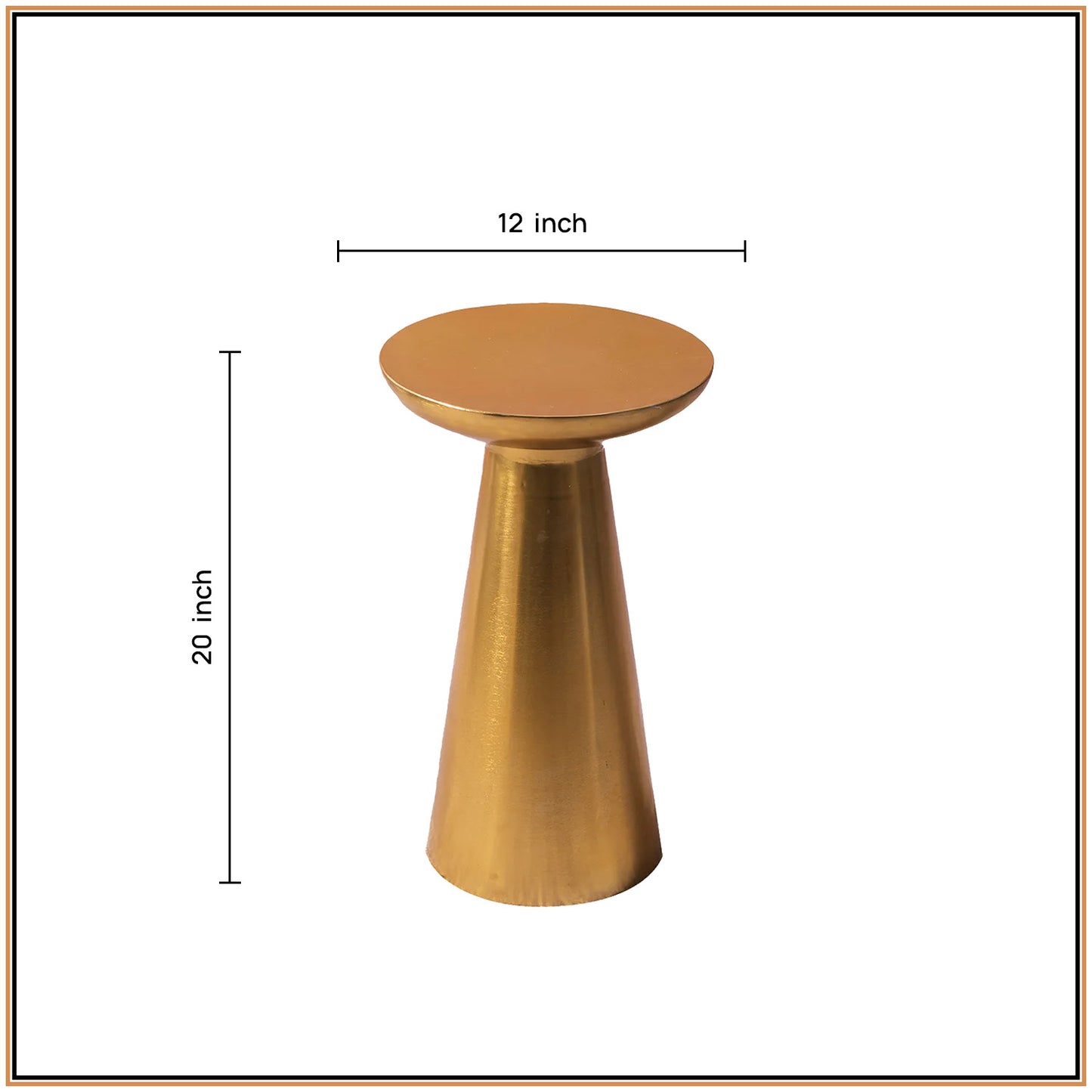 Rustic Radiance Metallic Side Table with Gold Accents | Nestroots