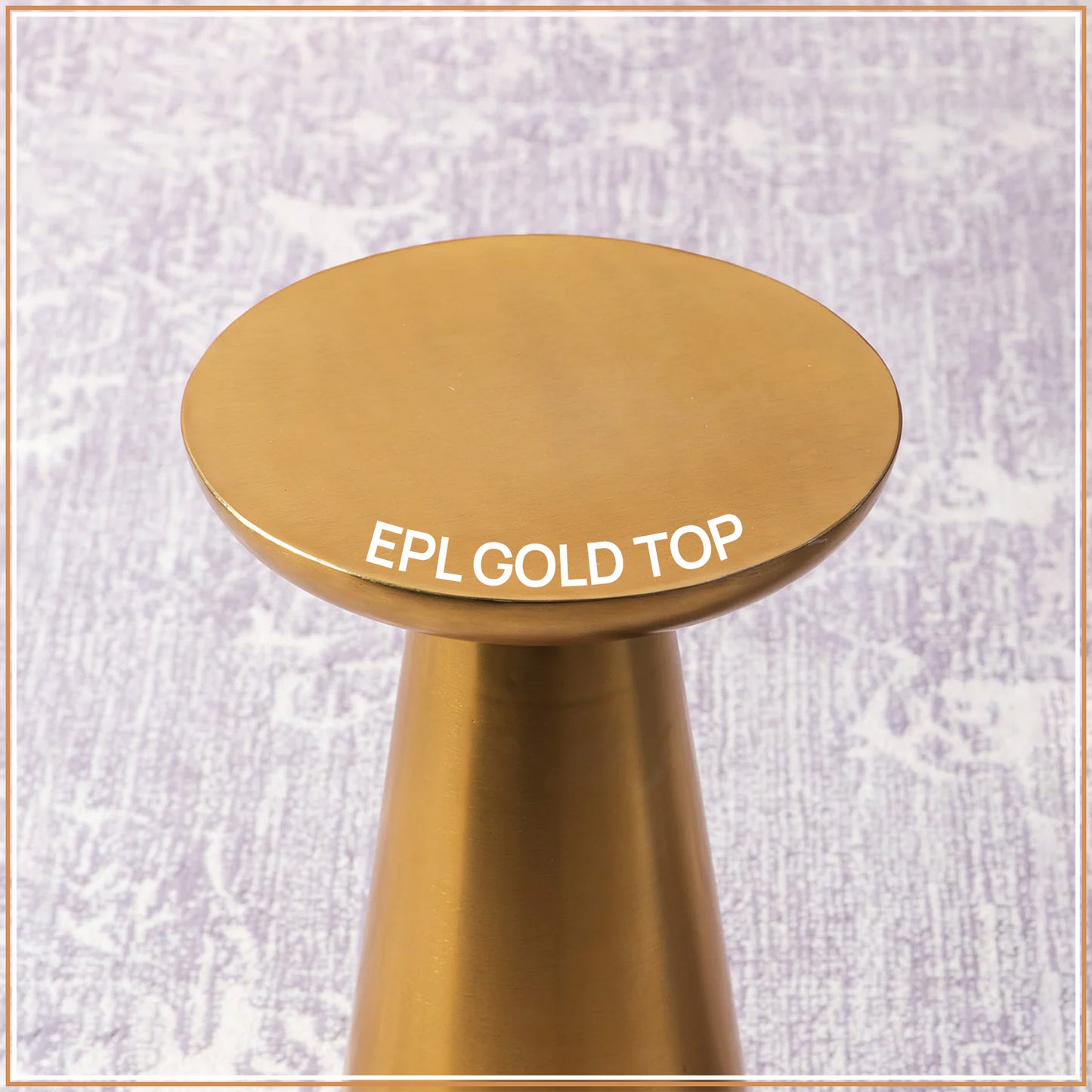 Rustic Radiance Metallic Side Table with Gold Accents | Nestroots