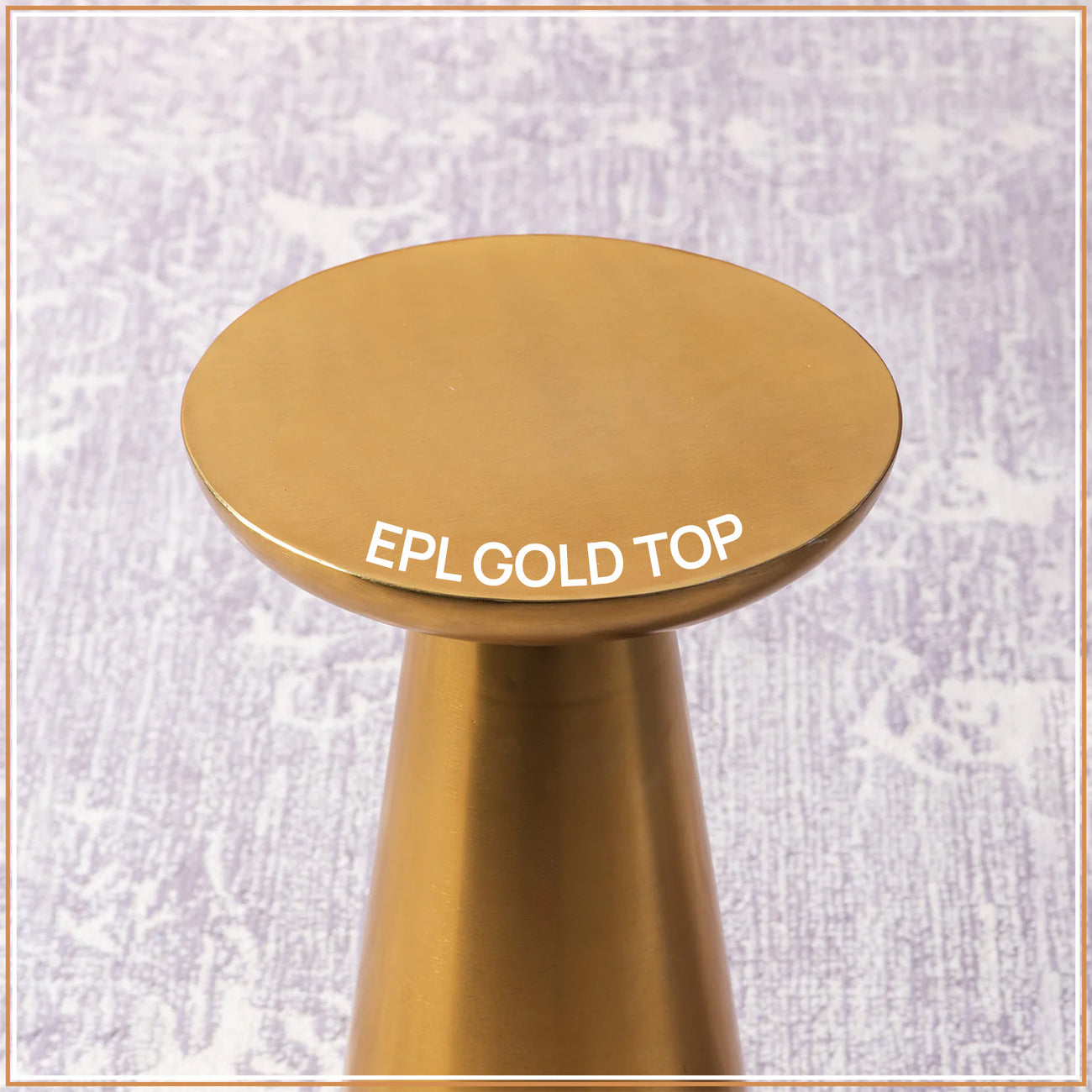 Rustic Radiance Metallic Side Table with Gold Accents | Nestroots