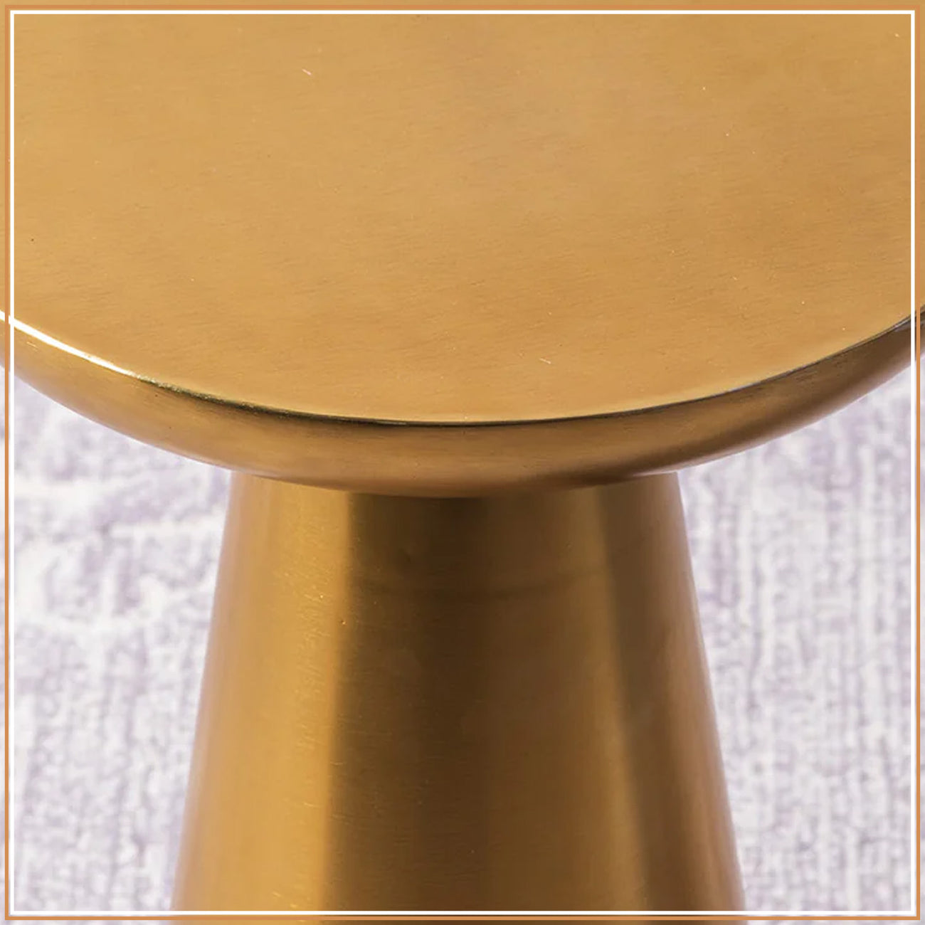 Rustic Radiance Metallic Side Table with Gold Accents | Nestroots
