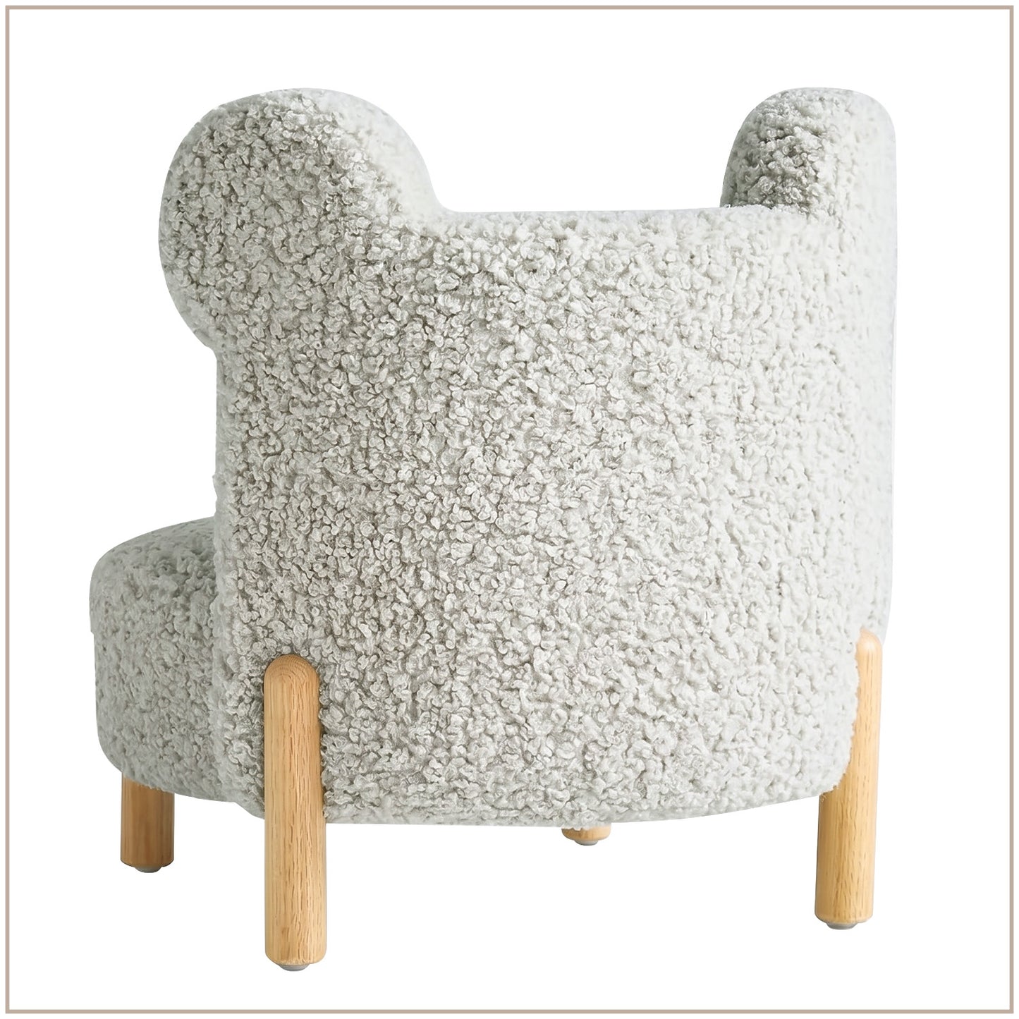 Ivory Teddy Bear Sherpa Kids Lounge Chair | Nestroots